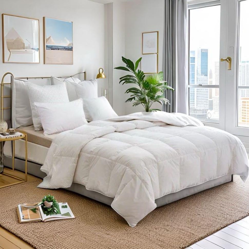 ZZZMRH 15 Tog Double Duvet - Thick Heavy Warm Winter Double Quilt Perfect for Cold Nights- Anti Allergy & Machine Washable Double Bed Duvet, Size(200cm x 200cm)