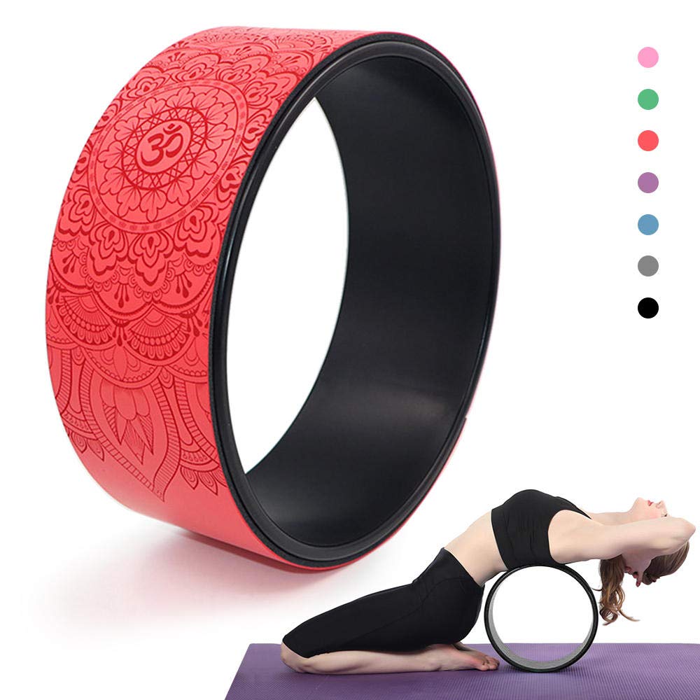 pierścień do jogi, Pilates z Buddą Lotus Professional Tpe Yoga Circles Gym Ćwiczenia na plecy Narzędzie do treningu kulturystycznego(Red)