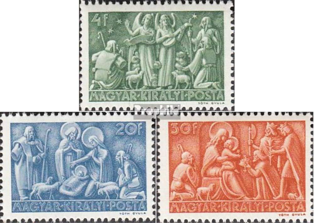 Ungarn Briefmarken 1943 Weihnachten – Komplette Serie Postfrisch (MiNr. 742-744), Sammlerstück In Top-Qualität