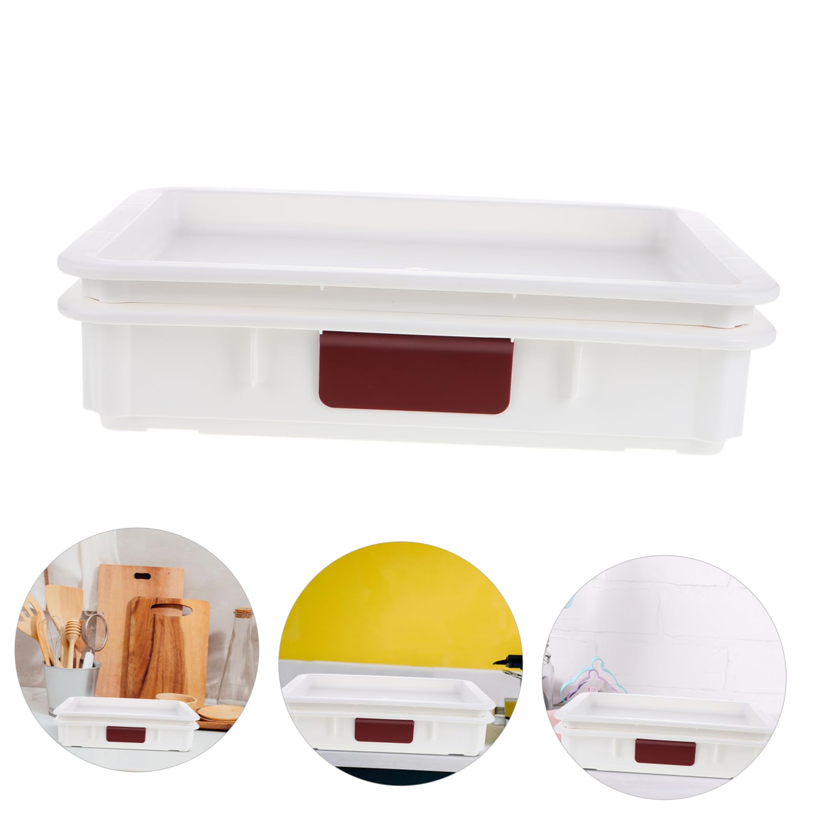 SHOWERORO Contenitore in Plastica Per Lievitazione Di Impasto Pane E Pizza Con Coperchio Bianco Impilabile Per Conservazione E Refrigerazione