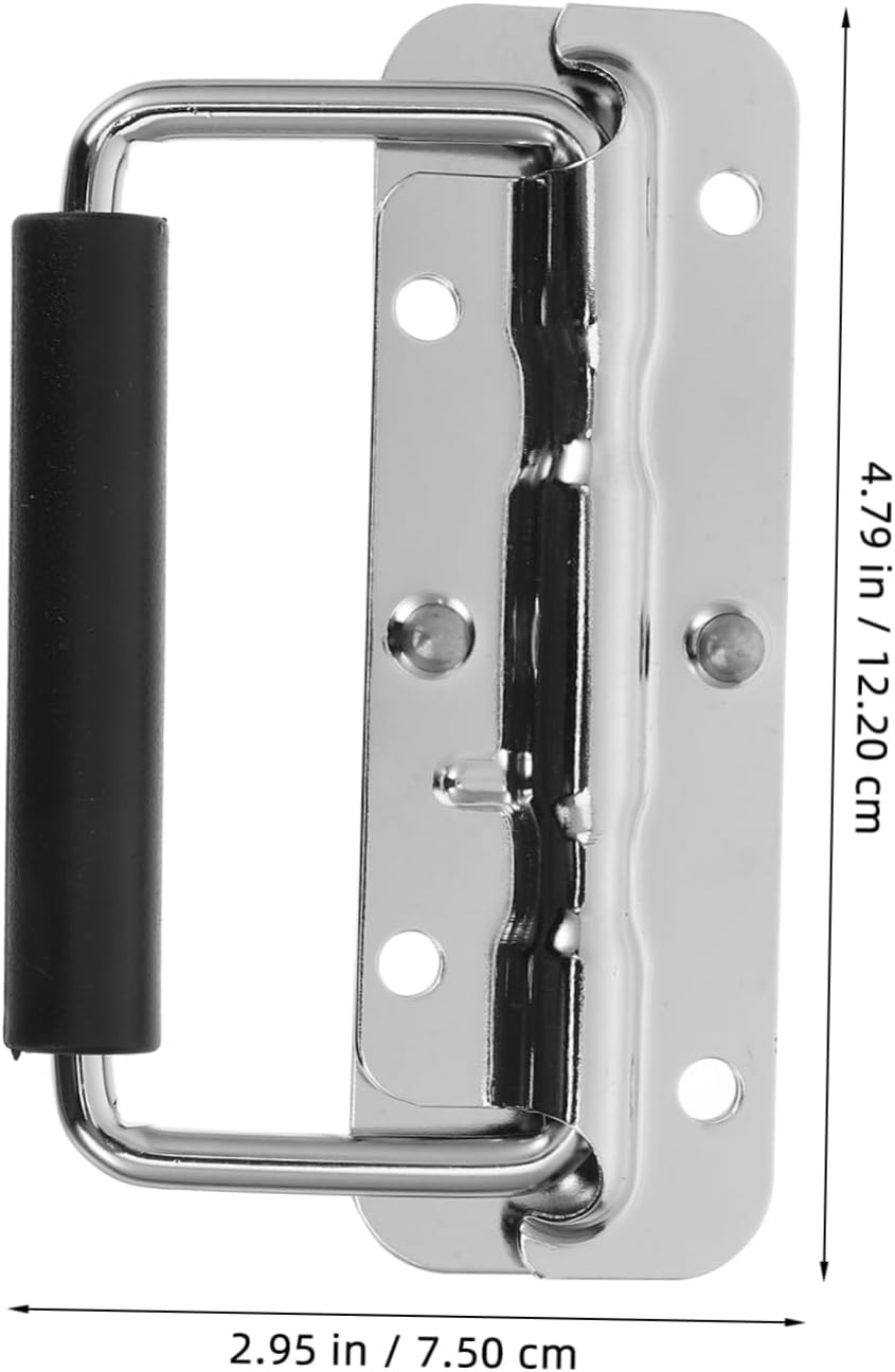 4pcs Sturdy Handles for Cabinets Brushed Edge Pulls Surface Mounted Case Handles