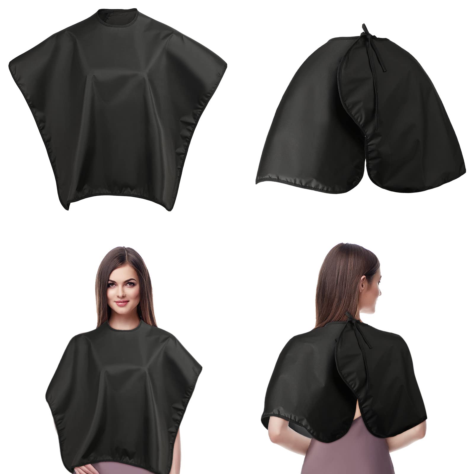 3 Pcs Shampoo Cape Hair Color Cape para salones Clientes Maquillaje Tinte para el cabello, 3 colores, Negro, gris, morado. 3