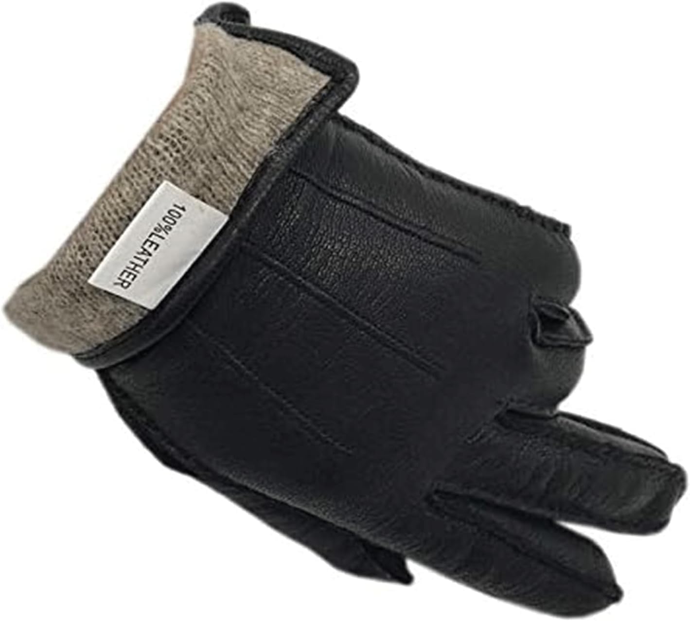 Guantes de Invierno Guantes de Invierno Gruesos con Forrado a Prueba de Viento Guantes de Cuero Linura de Lana Guantes de Ciclismo Guantes de Clima frío Guantes Moto
