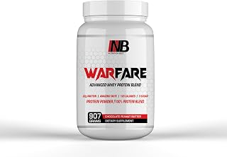 Warfare 2 lbs Advanced Whey Protein Blend 22g Protein per Serving Amazing Flavors (2 lbs, Chocolate Peanut Butter)