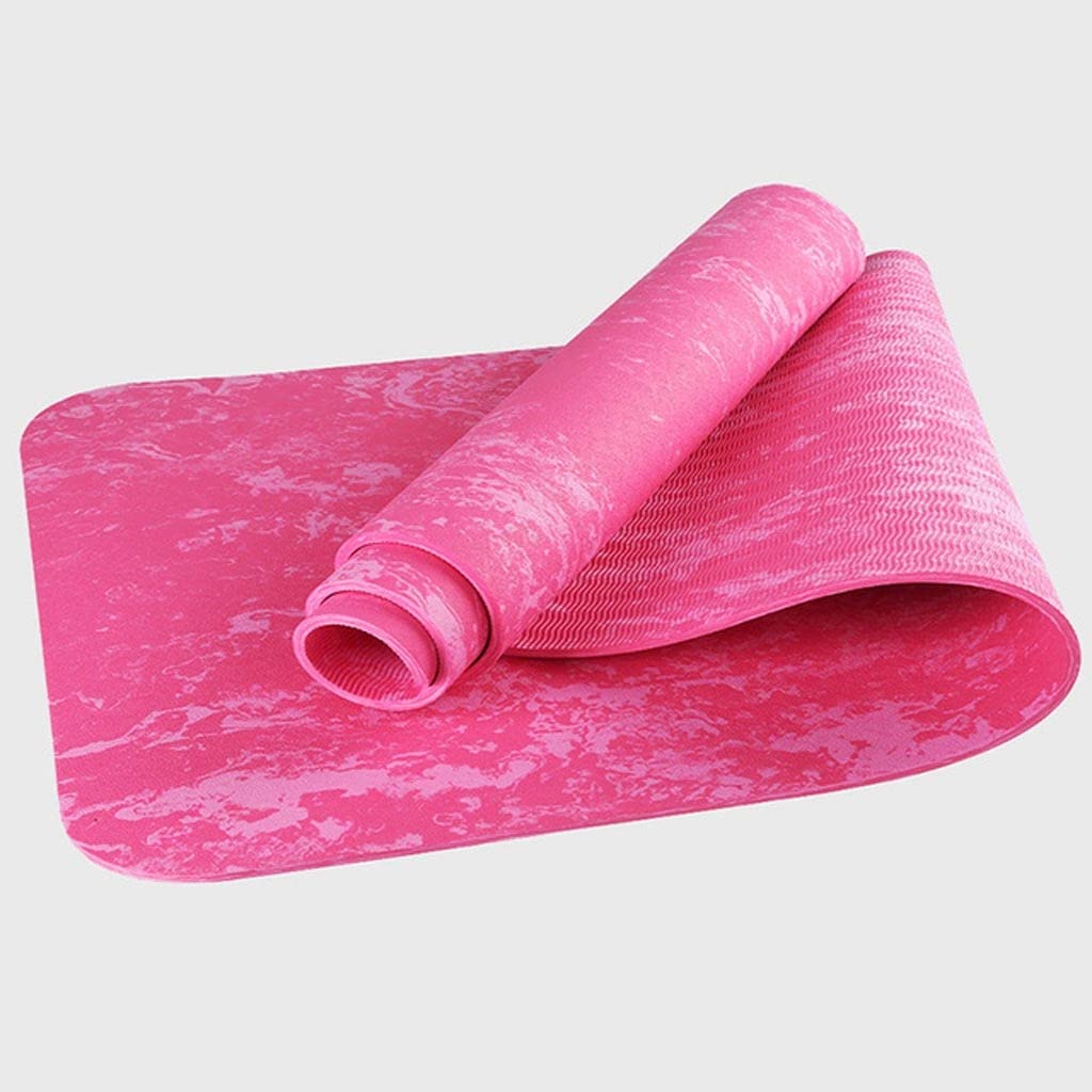 Gym Yoga Beginner TPE Fitness Mats Thickening Increase Wide Gymnastics Bodybuilding Sports Yoga Cushion E