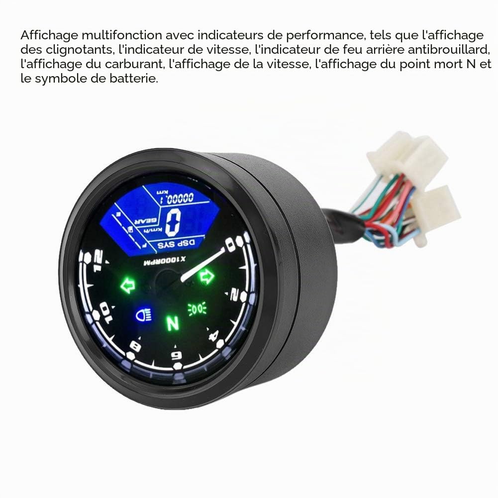 Compteur kilom Trique de Compteur de Vitesse LCD Imperm Able pour Moto