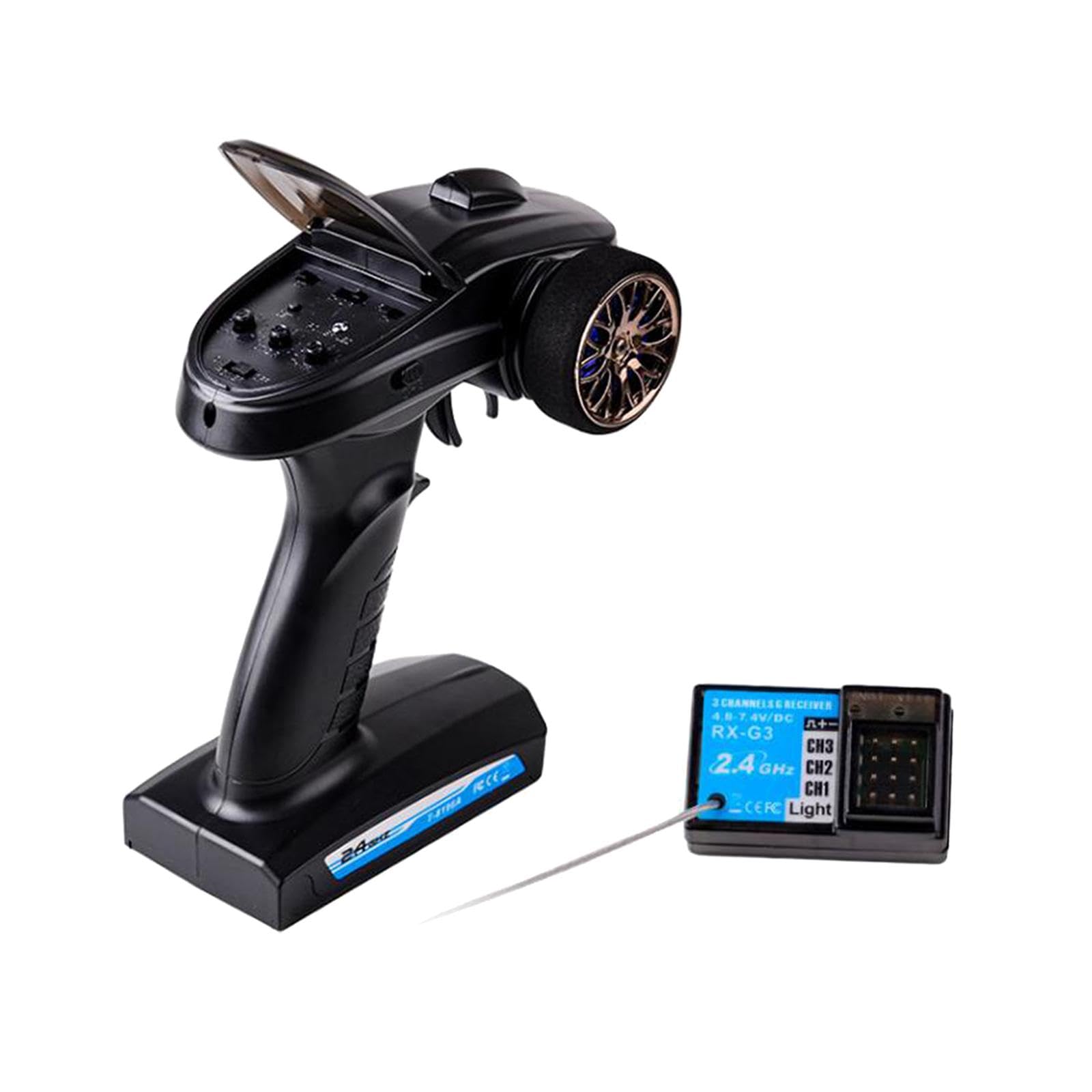 Trasmettitore RC a 3 Canali Accessori RC Commutabili in D/R Acceleratore Sterzo Universale Semplice