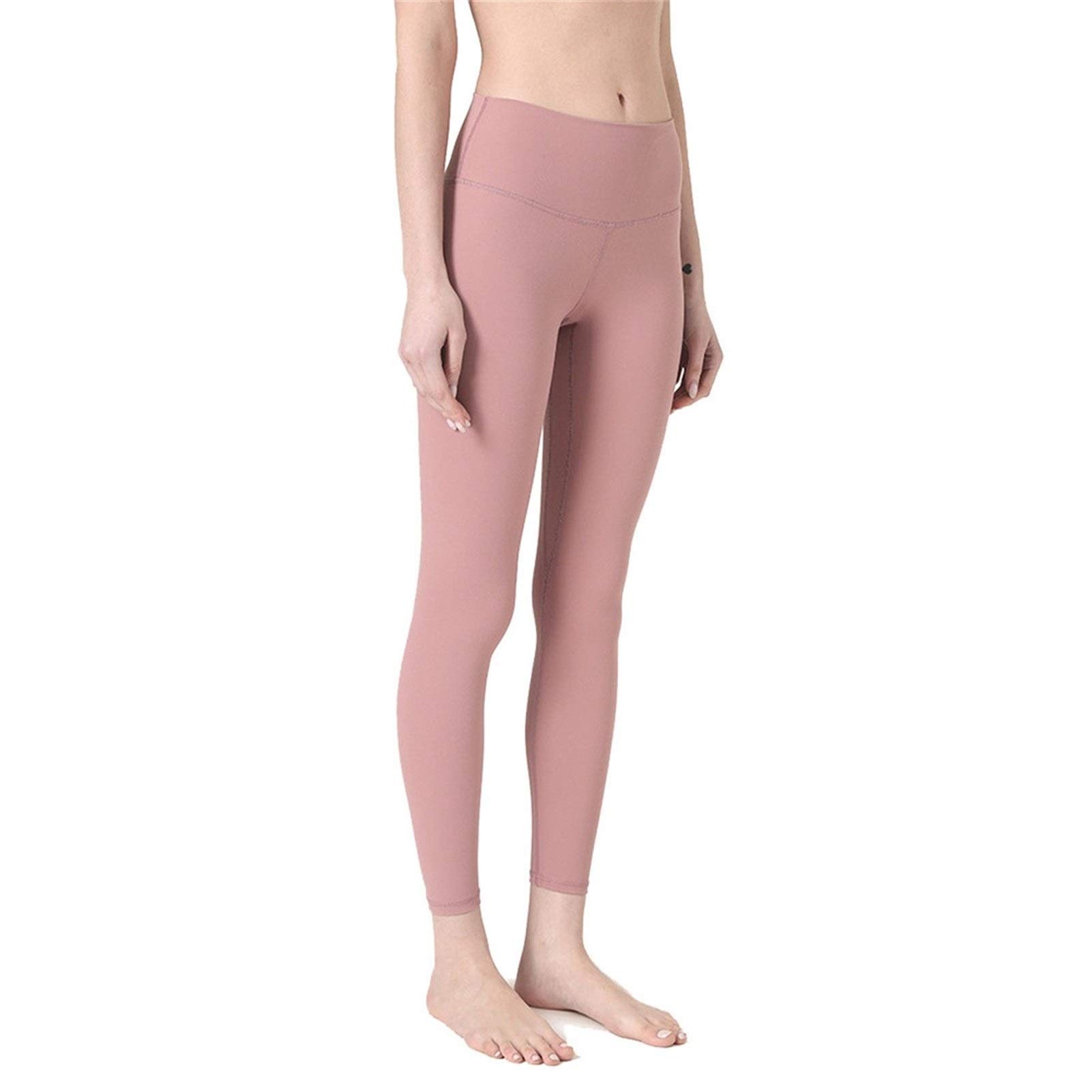 fitness legginsy damskie, Damskie Nagie uczucie Wysokiej talii Legginsy Legginsy Butt Lift Power Flex Slim Jogi Spodnie Aktywne Rajstopy Tummy Control Non See przez rozciągliwe sportowe legginsy do jo