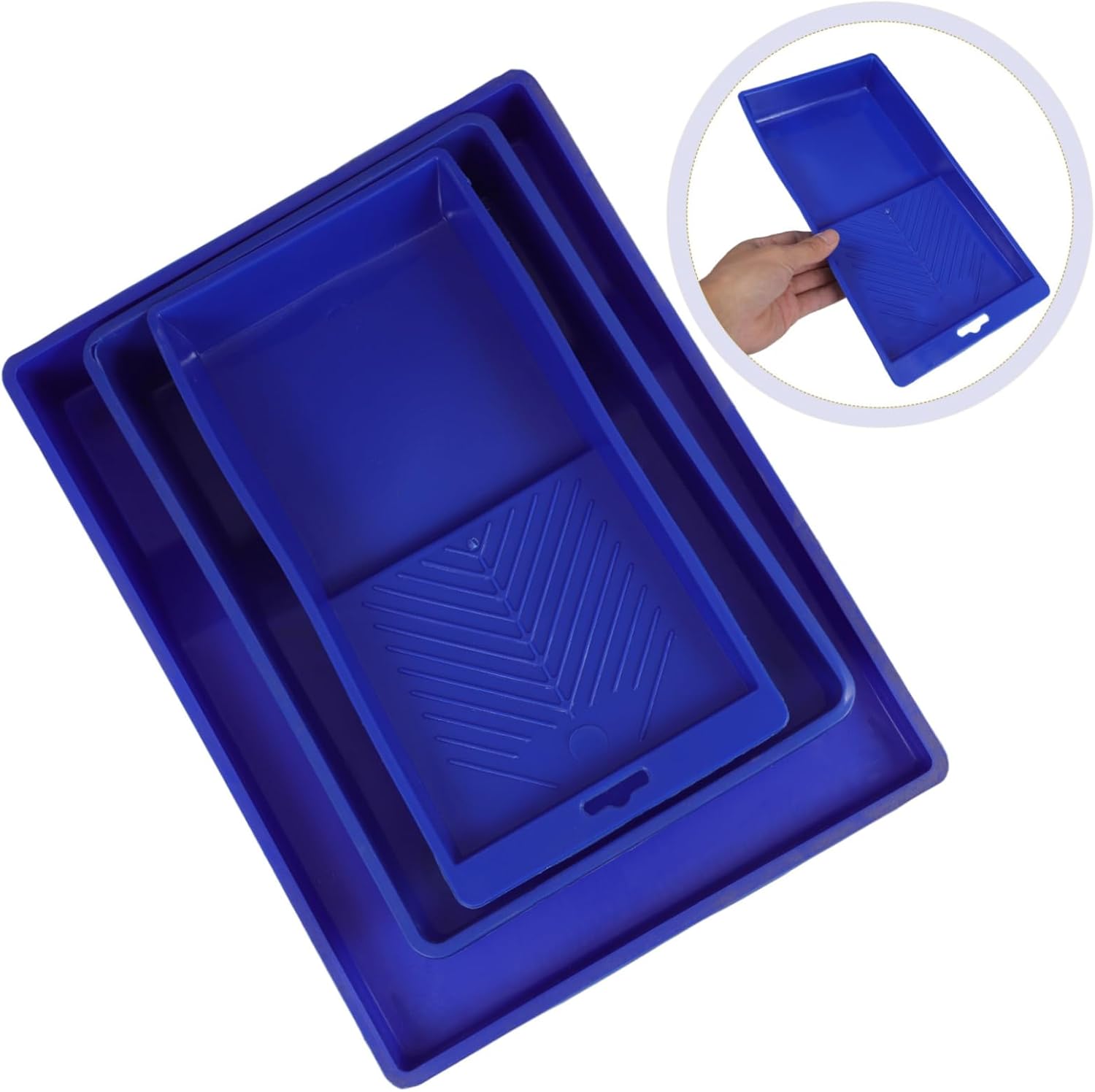 NUOBESTY 3pcs Paint Trays for Easy Cleaning Versatile Paint Holders for Projects Includes for Efficient Color Mixing and Painting Tasks