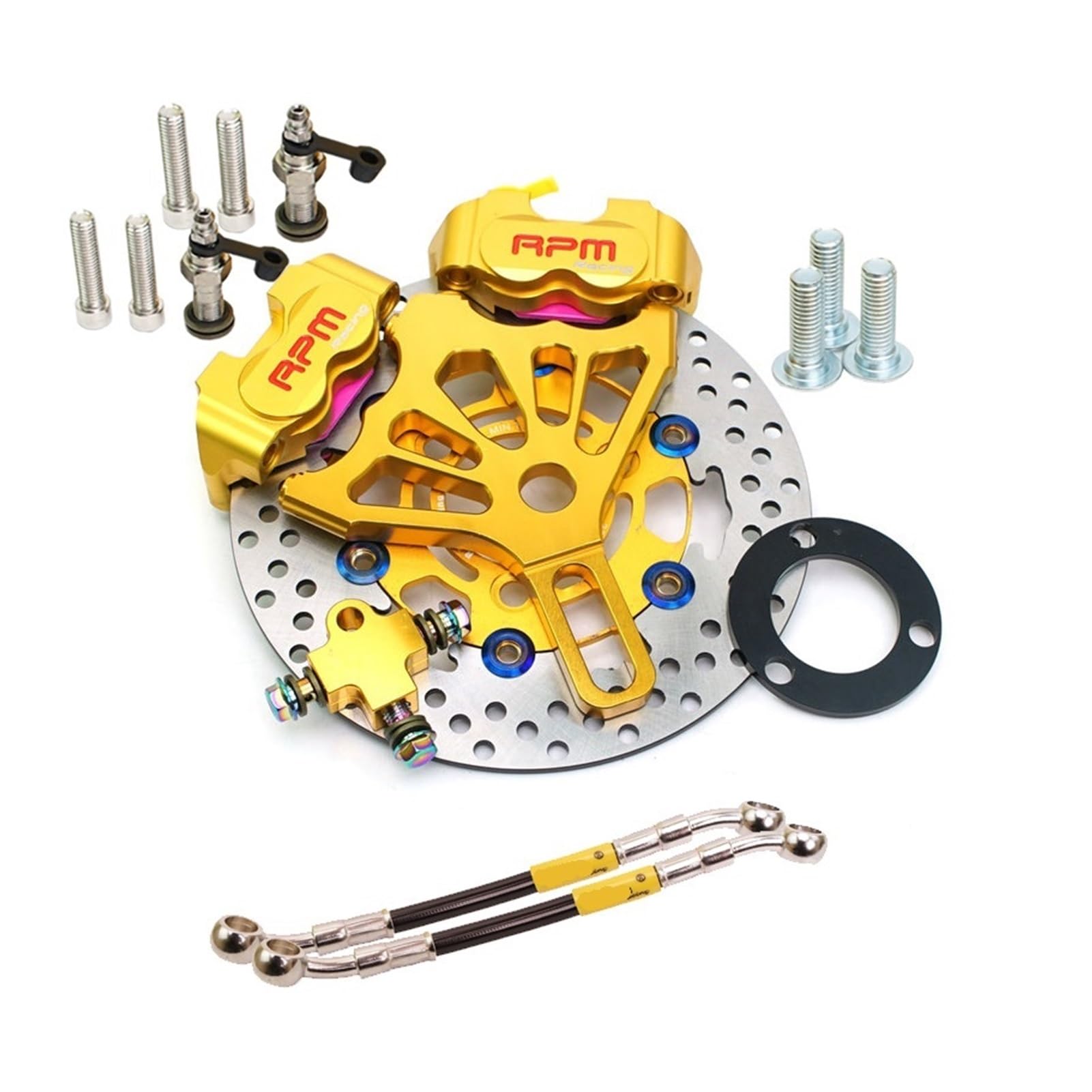 Set 3 Staffe Regolabili Per Freno A Disco Bici | Adattatore In Acciaio Da 22 Mm Con Cacciavite Incluso - Trasforma La Tua Bici Con Freni A Disco