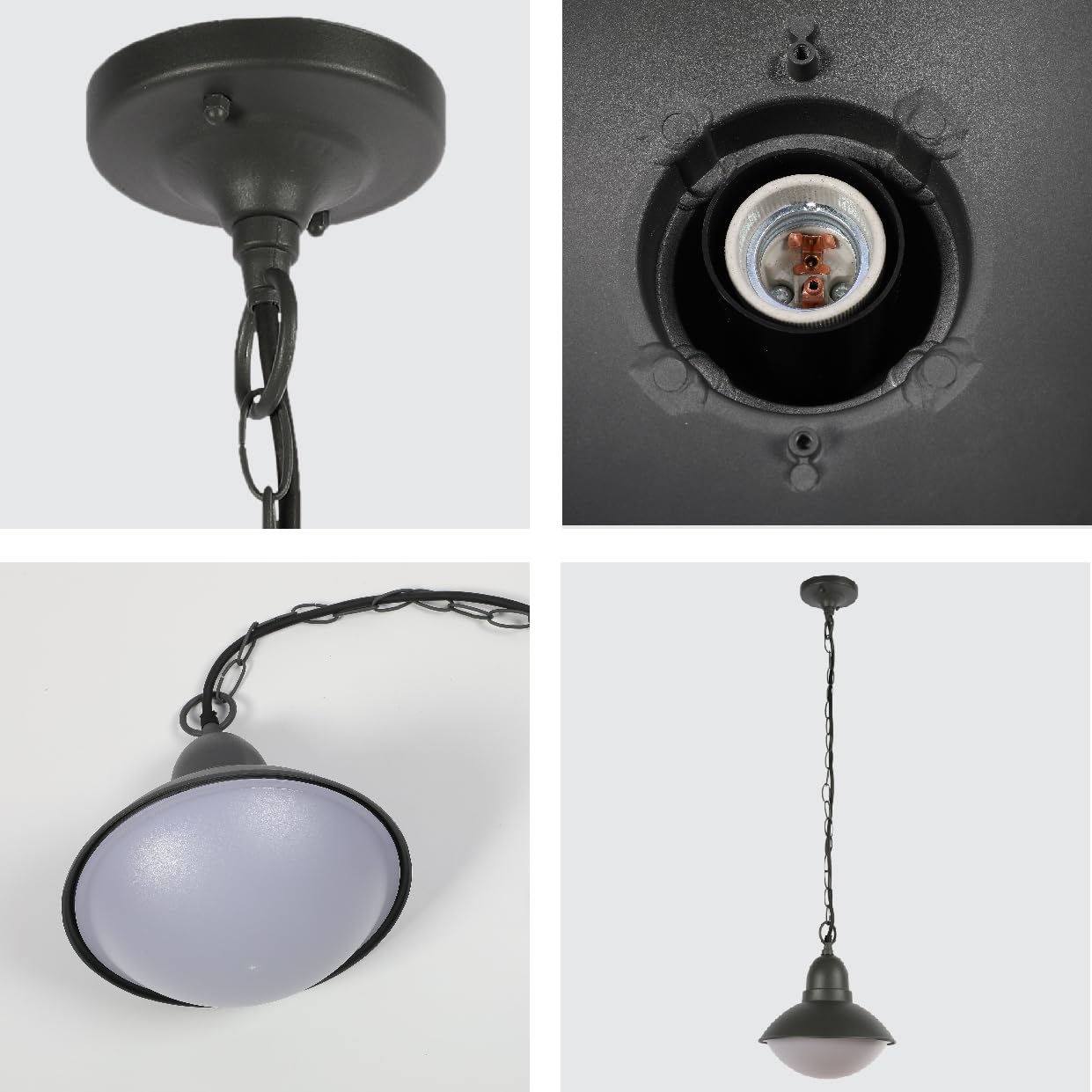 TEKLED MyHome Norman Outdoor Pendant Lamp, Dark Grey - Image 4