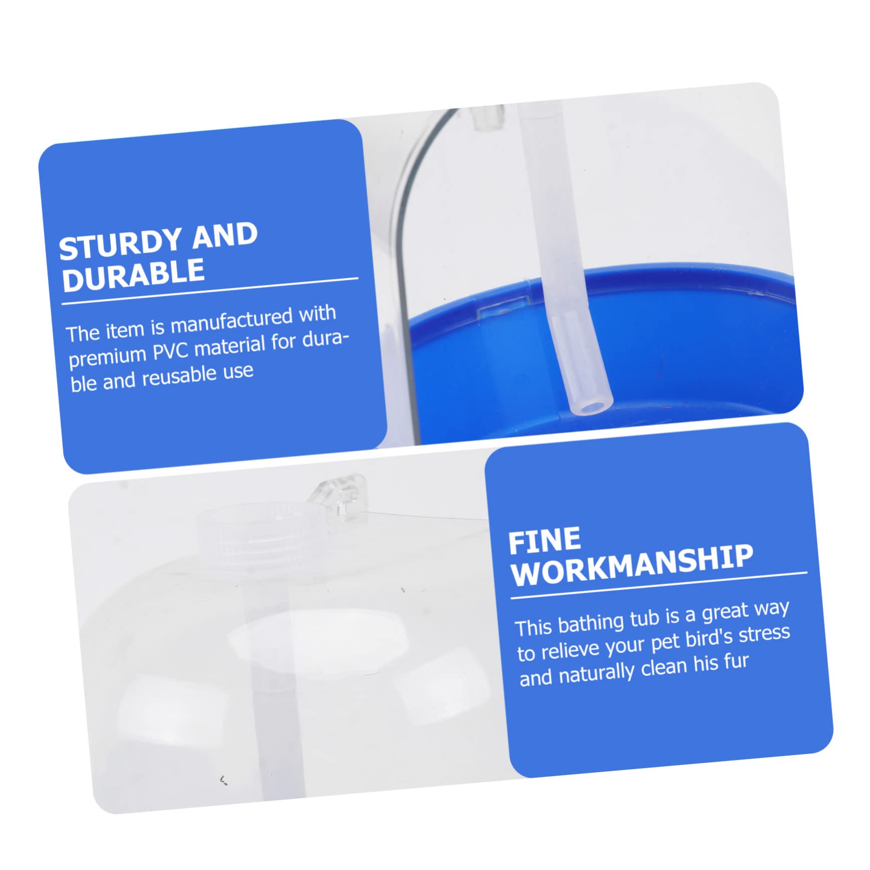 Angoily 2sets Culla per Uccelli con Vasca da Bagno Sospesa Box per Bagni per Piccoli Uccelli Accessori Pratici per Pappagalli e Canarini Materiale Facile da Installare