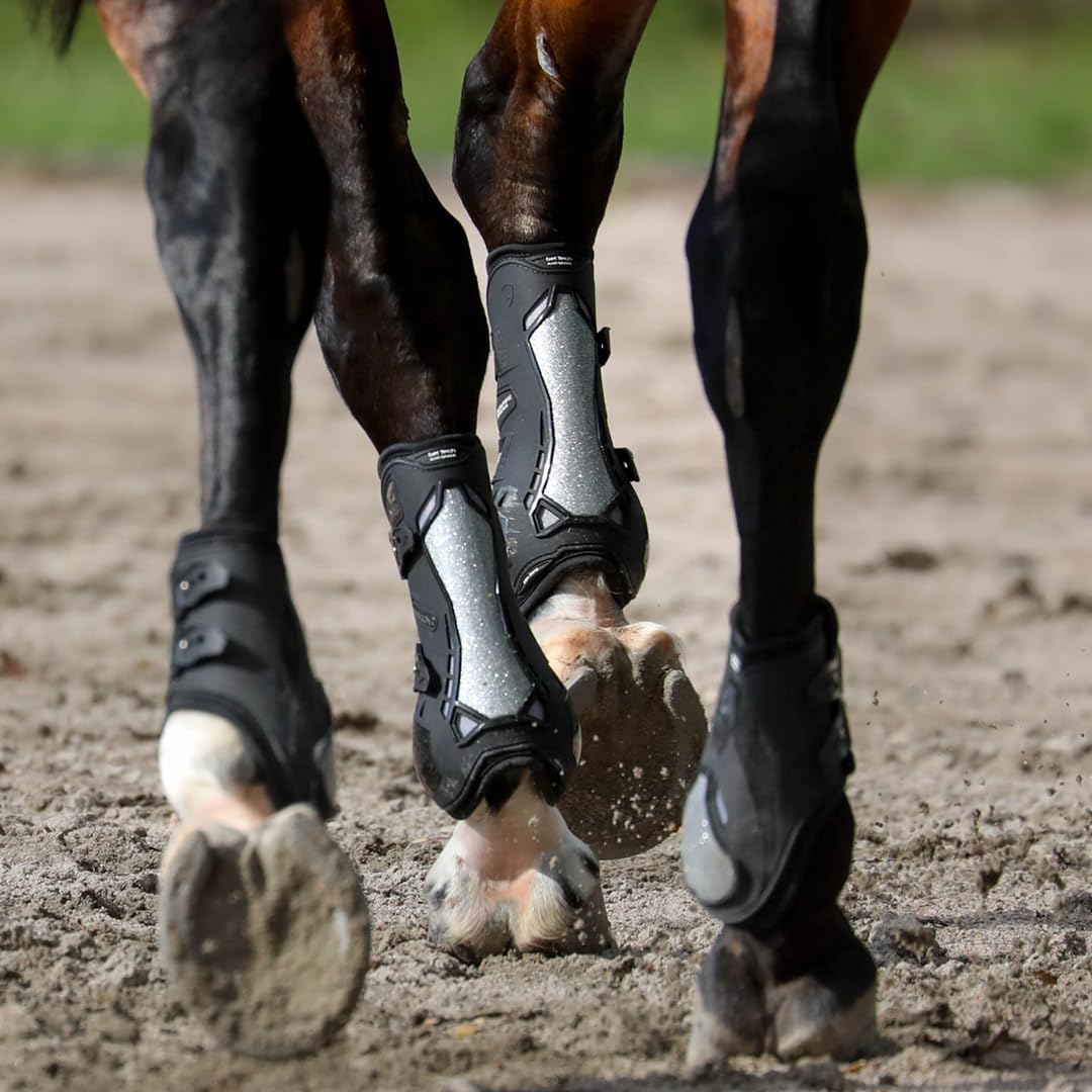 Zandonà Carbon Chic Tendon Protège-Barres Saut Obstacles Adulte Unisexe, Noir, S