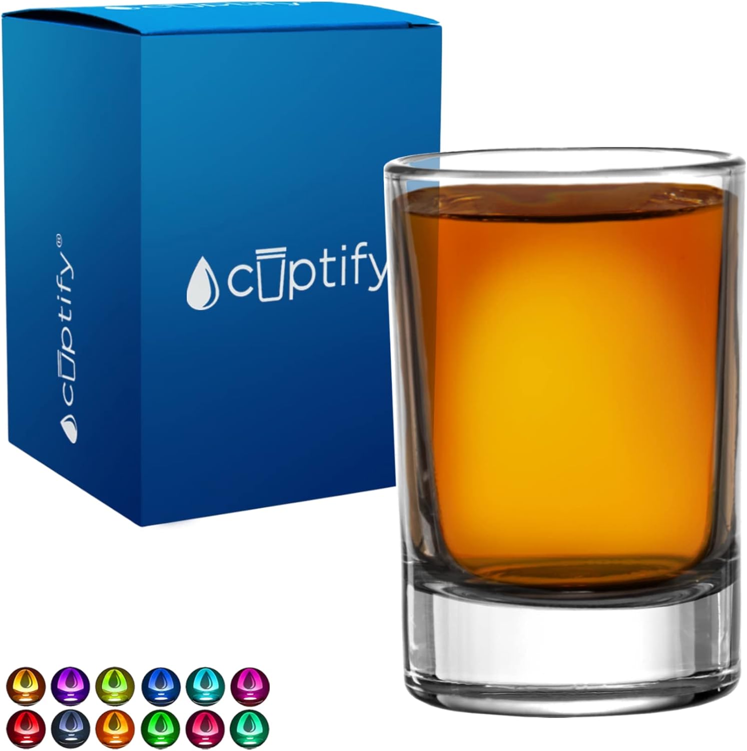 Shot Glasses 2.5 oz Etched Round Shot Glass Party Favors