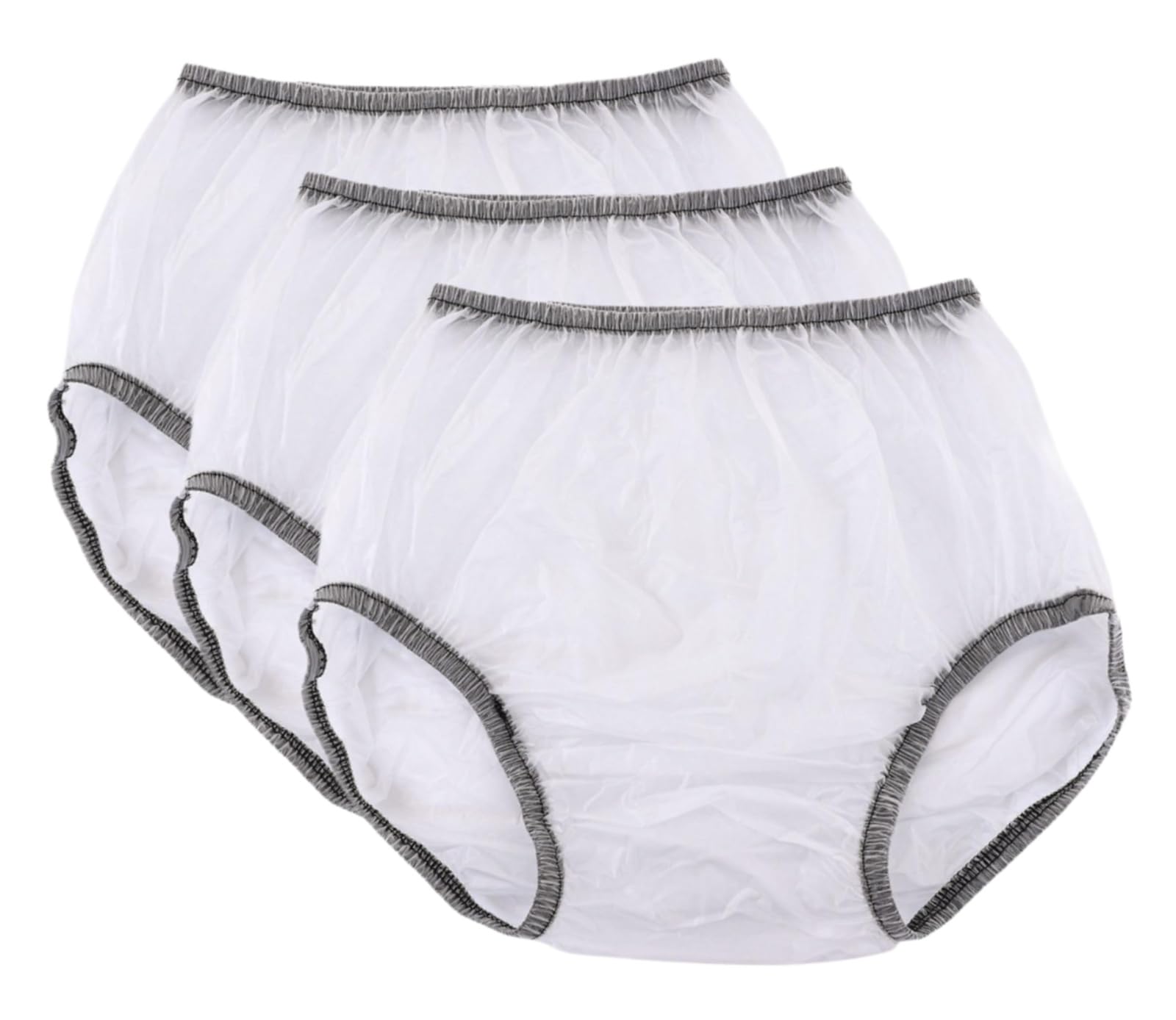 Adult Waterproof Pull-On Incontinence Pants Fits (26"-34") – Soft Vinyl Cover Underwear to Wear Over Diapers, Pads or Briefs – Leakproof & Reusable