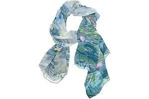 Women's Monet Water Lilies Floral Spring Silk Scarf