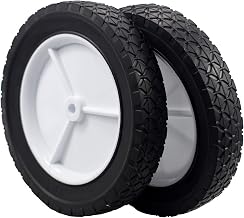 SENZHAO 10 Inch Lawn Mower Wheels for Oregon 72-110 Hand Trucks Plastic Wheel Compatible with Craftsma n/AYP/MTD Push Lawnmower, Hand Truck, 10 x 175, 2 pack