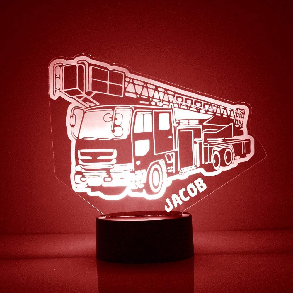 Transportation Custom LED Sign Night Light Lamp with Remote, Light Up Display with Personalized Name or Image, Customized and Made in The USA, Clear Acrylic Design Home Decor with 16 Colors, 4 Modes
