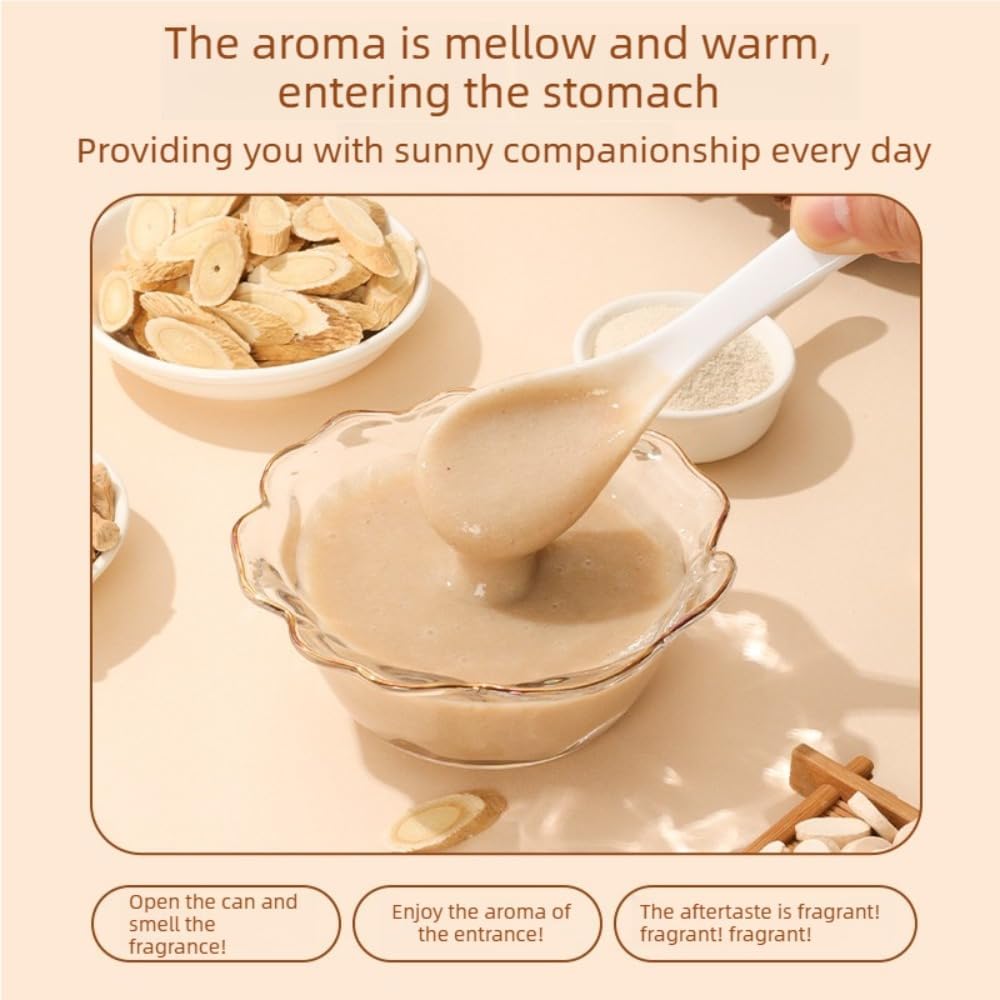Astragalus Codonopsis Yam Powder, 500g Jar, Instant Breakfast Drink, No Added Sugar, Natural & Pure Formula, Fine & Smooth Texture