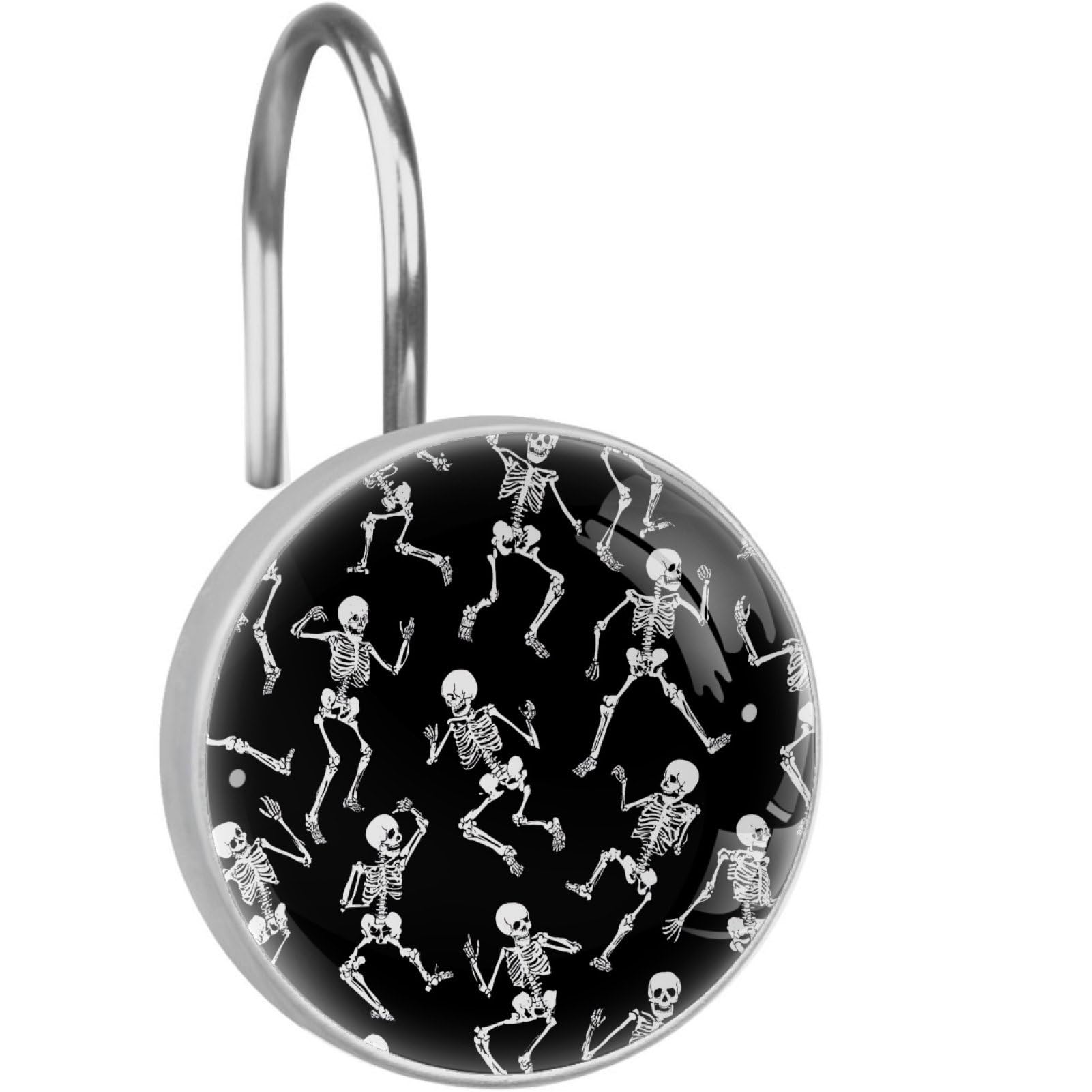 VAPOKF Shower Curtain Hooks, 12PCS Skeleton Shower Curtain Hook for Bathroom Decors Home Bedroom
