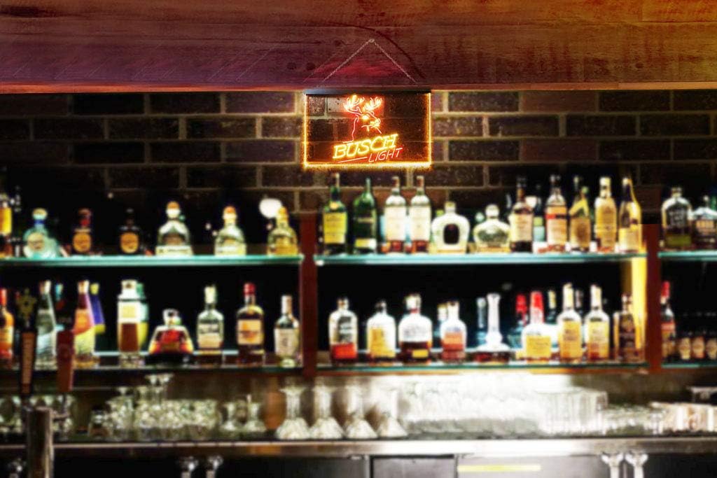 Gеt Sресіаl Prісе Buschs Light Beer Deer Bar Novelty LED Neon Sign White + Blue W24 x H16