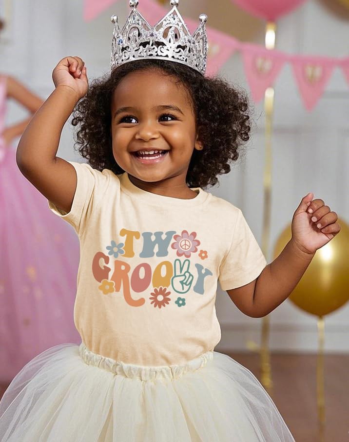 Image of Toddler Boys Girls 2nd Birthday Shirt Outfit for Kids Two Years Old Birthday Gift for Party Short Sleeve Tshirt