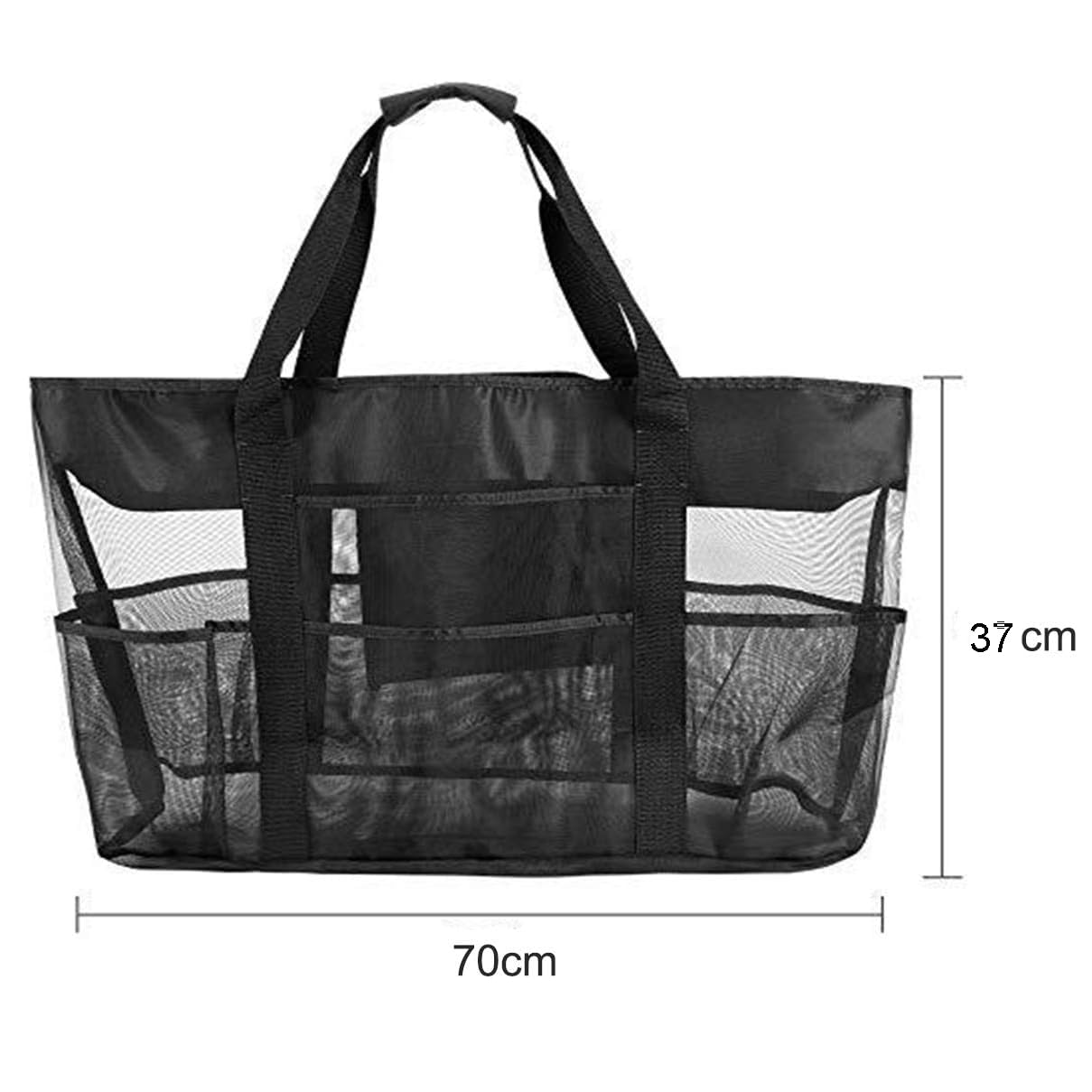 JOSBY Borsa da Spiaggia Extra Large in Rete, Borsa Hobo Pieghevole Riutilizzabile Leggera di Grande capacità con Tasca con Cerniera per Picnic, Vacanze in Piscina, Nuoto