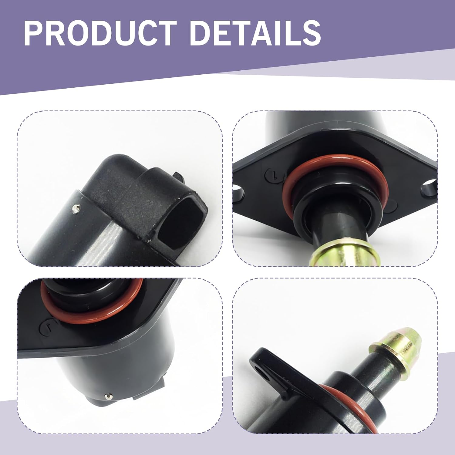 Tesnaao 1 PC Idle Air Control Valve, Car Stepper Motor, Auto Replacement Parts #90380 10526 90325864, Compatible with Jeep Nissan (Black)