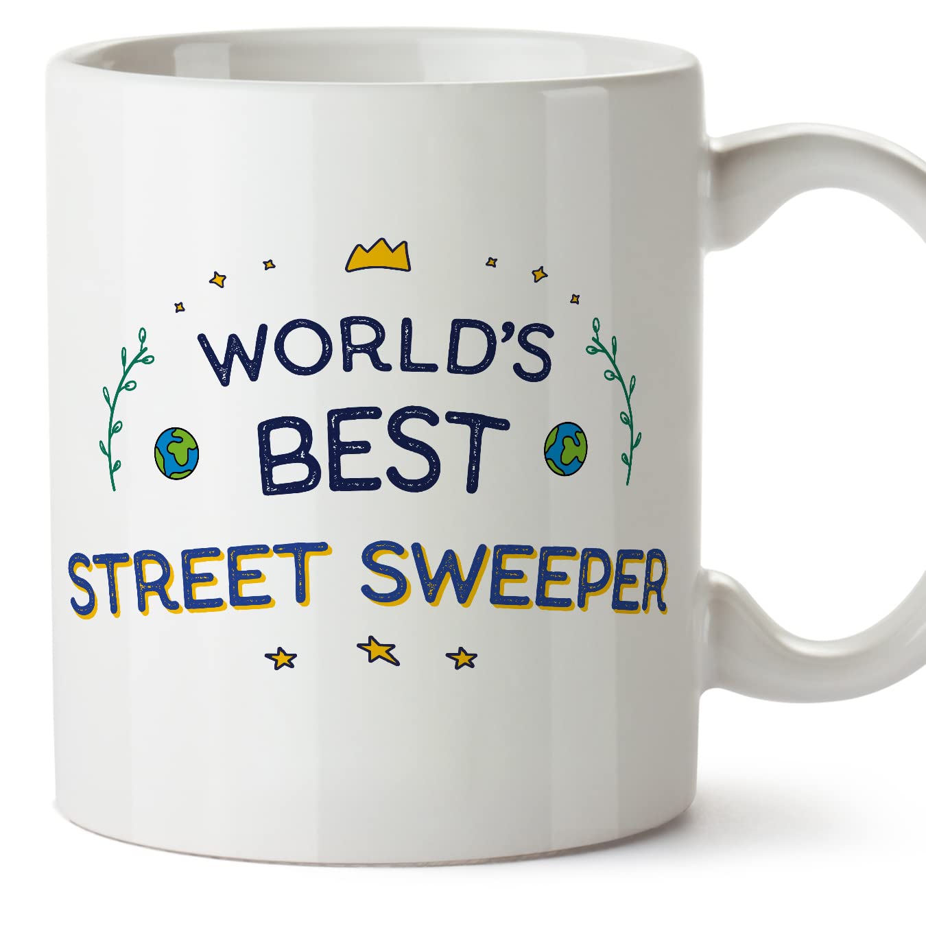 MUGFFINS Street Sweeper Mug - in English - World's Best - Funny Gift for Colleagues - Ceramic 11oz Mug — image 1