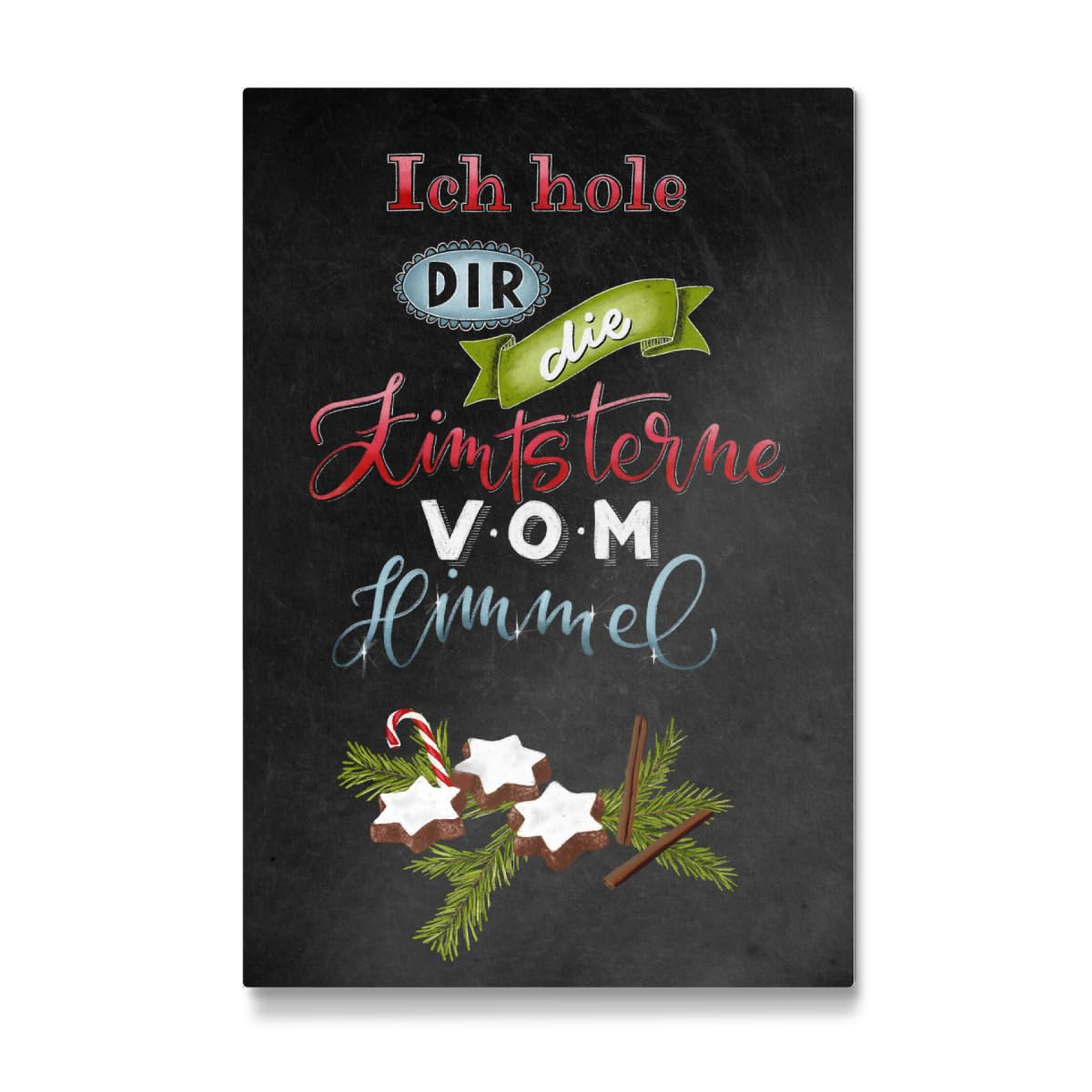 artboxONE Galerie-Print 45x30 cm Zimtsterne hochwertiges Acrylglas auf Alu-Dibond Bild - Wandbild von Gelbkariert