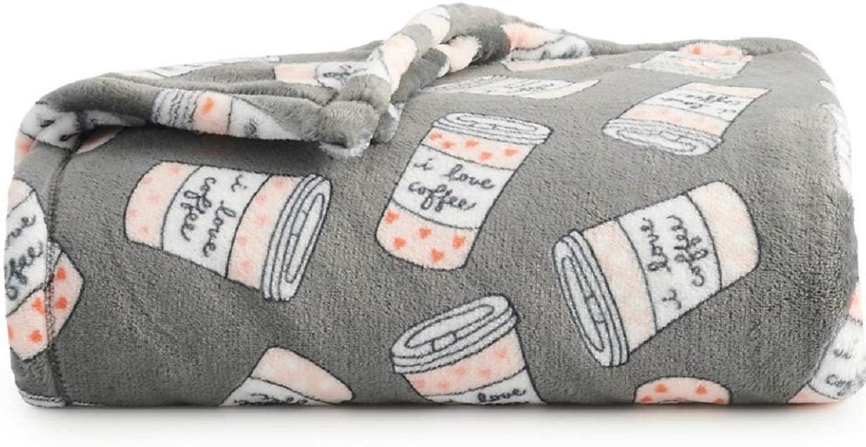 The Big One Plush Throw Blanket Coffee Oversized 5'x6