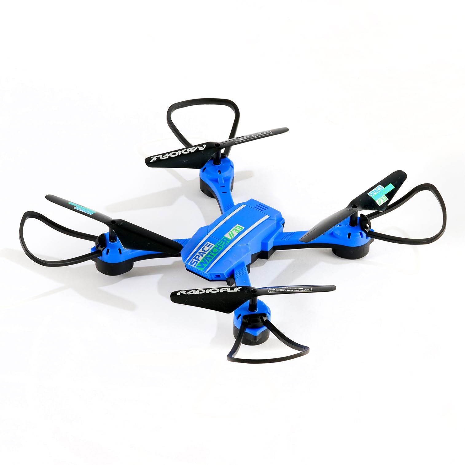 ODS - RADIOFLY, Space Watcher // 33, Drone per Bambini con Giroscopio, 8 Funzioni, 3 velocità, Rotazione 360°, con App e Supporto Smartphone, +8 Anni