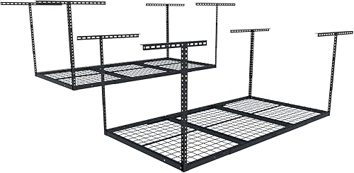 Miniatura 6 de FLEXIMOUNTS - Estante de almacenamiento de techo ajustable de 3 x 6 pies, para garaje, 72 pulgadas de largo x 36 pulgadas de ancho x 40 pulgadas
