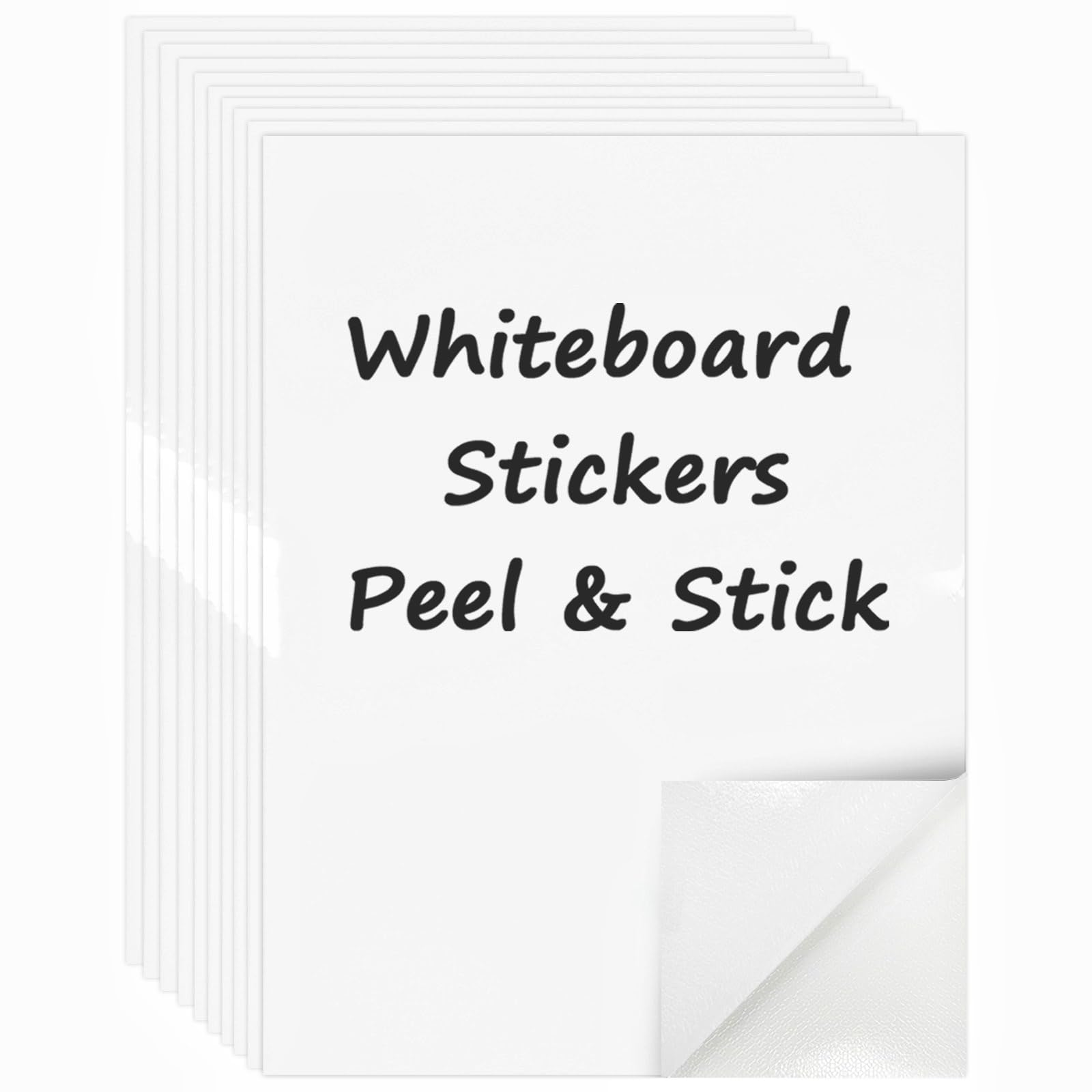 HYPERTAI A4 Whiteboard Sticker for Walls, 10-Pack Dry-Erase Board Sheets for Fridge, Self-Adhesive Dry Erase Paper for Home School Office and More