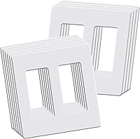 Vista 1 de Placas decorativas de pared sin tornillos, 2 ventanas, tamaño estándar de 4.68 x 4.74 pulgadas, placa frontal de tornillo oculto