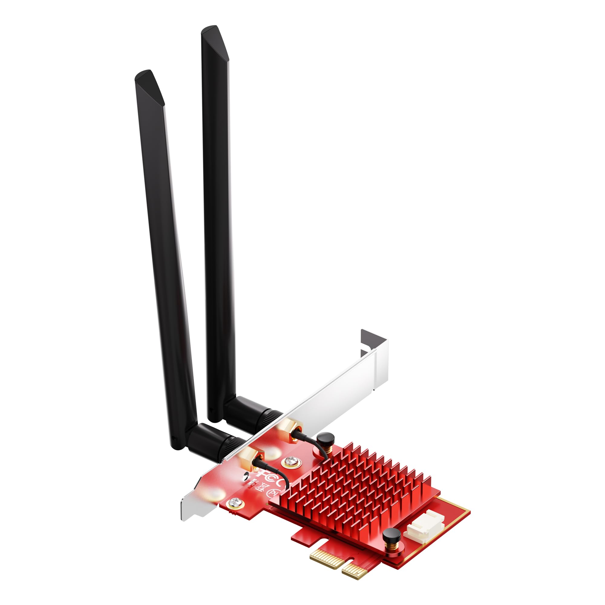 WiFi 6E PCIe Card | Intel AX210 Chip | 5400Mbps Tri-Band 2.4GHz/5GHz/6GHz | Bluetooth 5.3 | Low Latency Wireless Adapter for Gaming & Streaming | Windows 10/11 Compatible