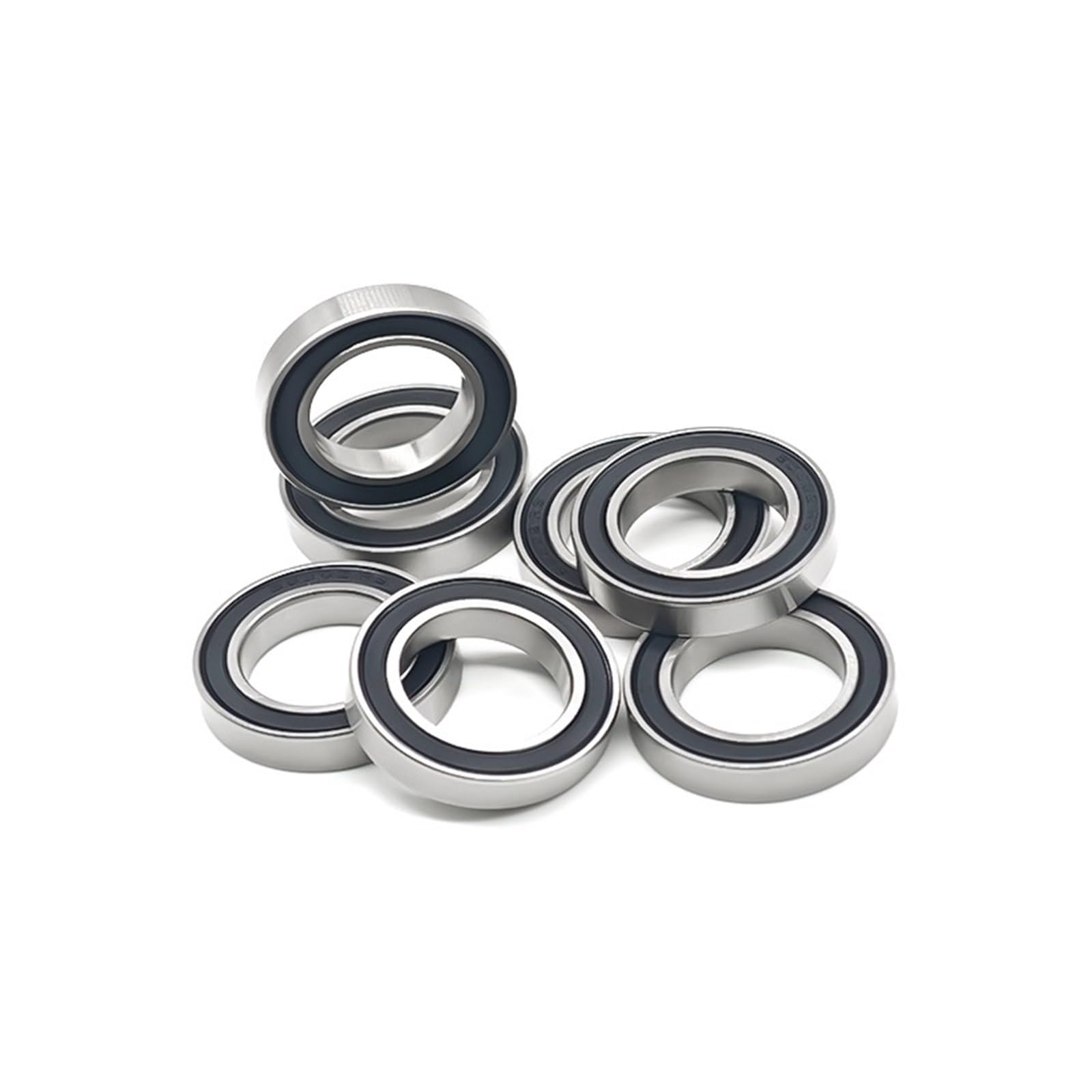 Rodamiento rígido de bolas de pared delgada de acero inoxidable 440C, 15 x 24 x 5 mm, S6802RS, S61802-2RS, 10 unidades