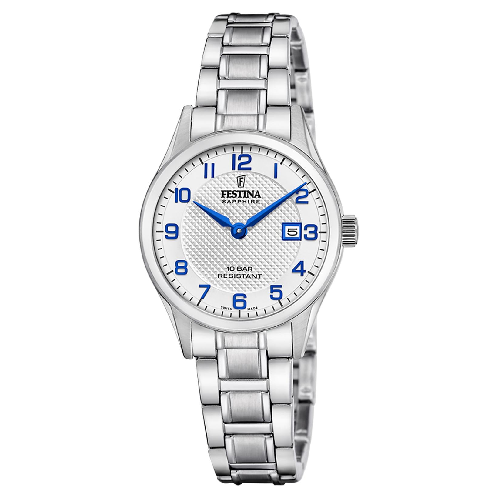 Festina Swiss Made Orologio Donna in Acciaio Inox. 316l Argentato