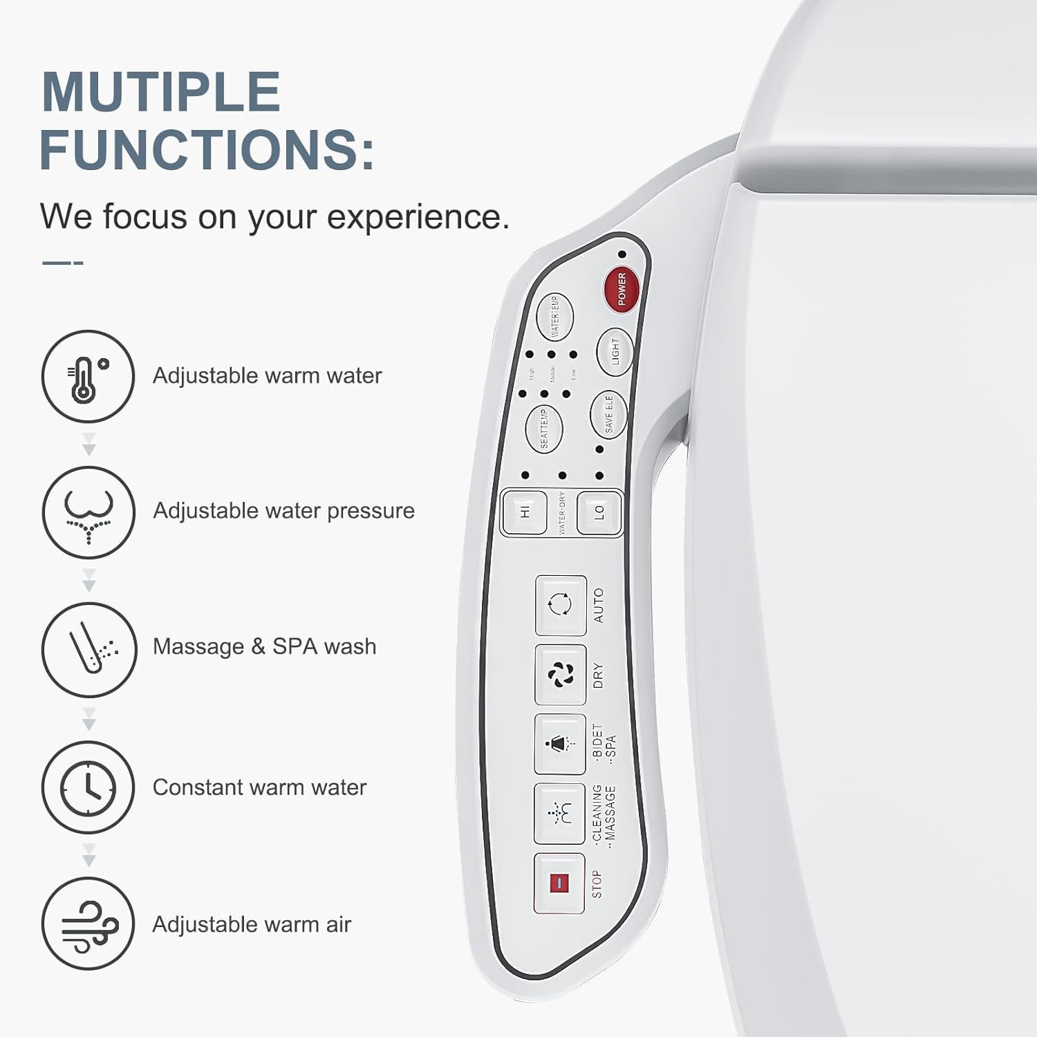 ZMJH Bidet Toilet Seat Smart Unlimited Warm Water, Burundi Ubuy