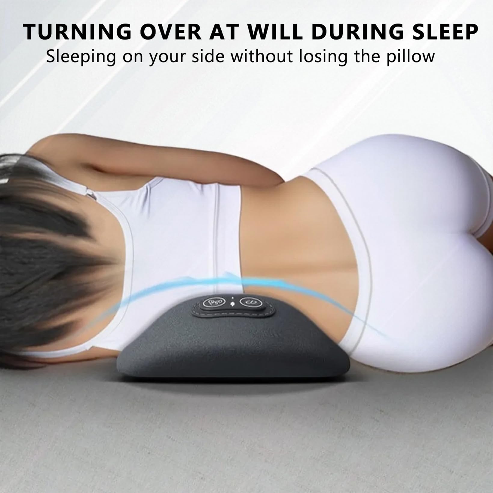 3 in 1 rückenmassagegerät, Electric Lendenwirbel Massagegerät mit Traction, Vibration Und Heat, Verstellbares Lendenwirbel-Traktionsgerät Mit intelligentem Steuerschalter, für Unteren Rücken, Nacken