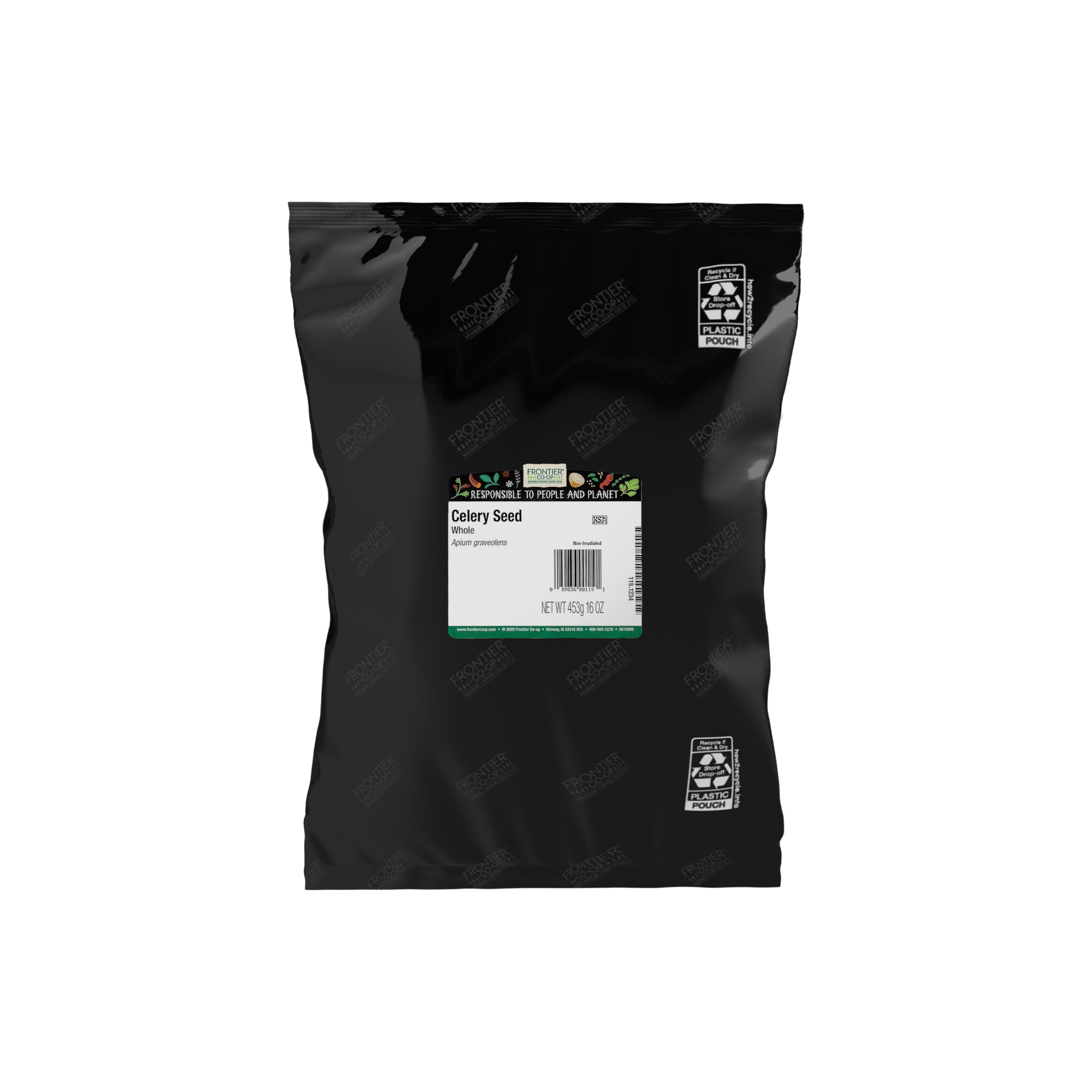 Frontier Co-op Whole Celery Seed, 1-pound Bulk Bag, Great Texture in Salads, Key in Ethnic Dishes and Pickling, Kosher