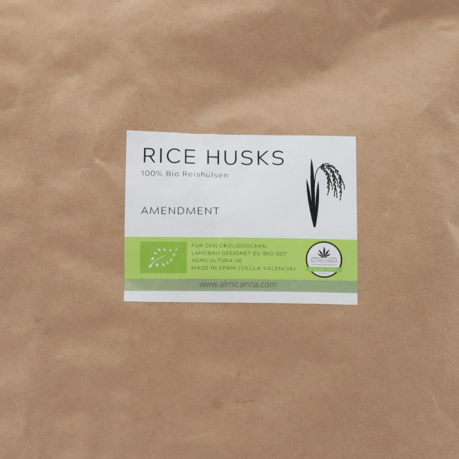 Rice Husks 100% Boccole di riso biologico, 10 l, fonte di silicio organico, materiale strutturale per il suolo e l'amendment in Living Soil