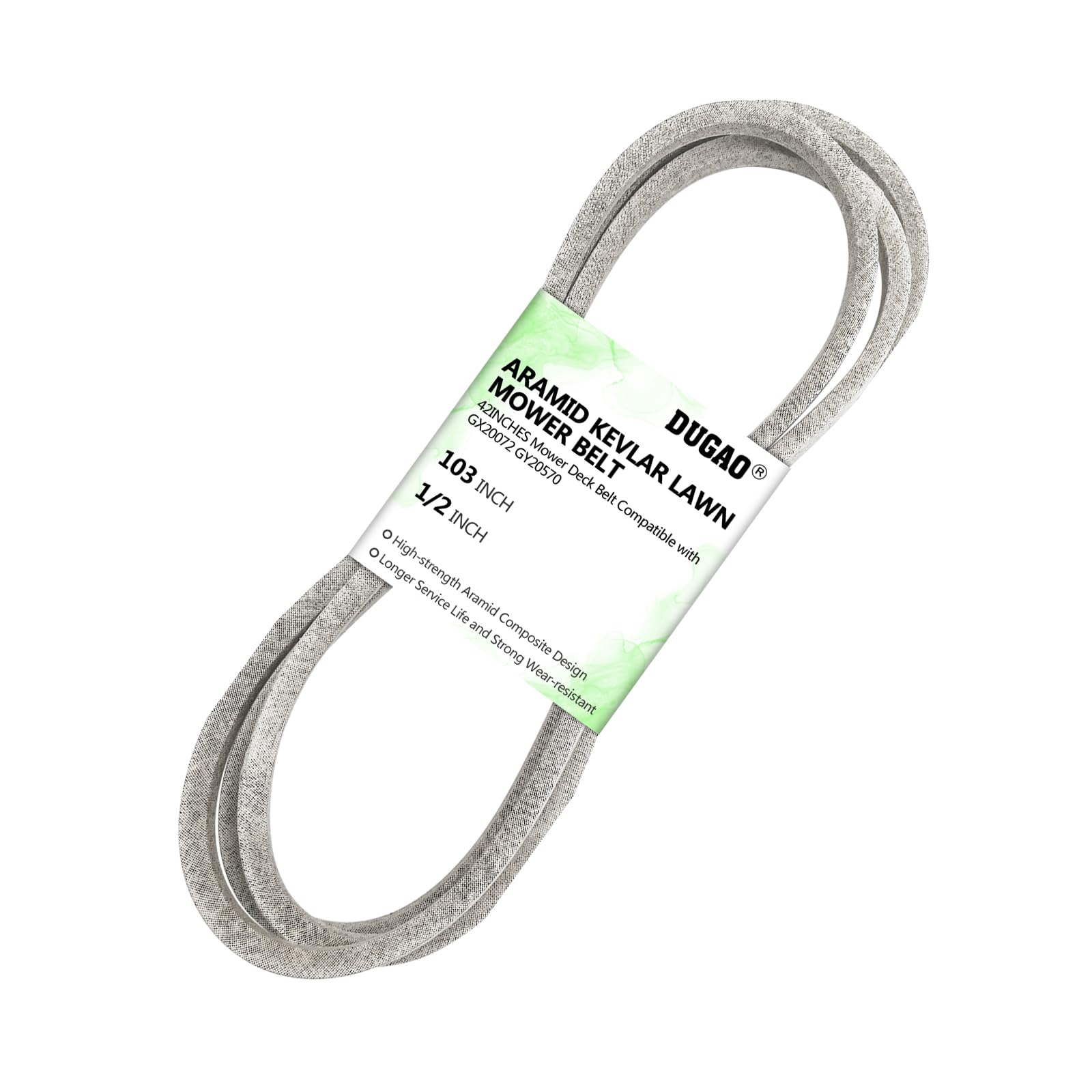 GX20072 John Deere 42 inch Deck Belt Lawn Mower 1/2 x 103 inches GY20570 D100 D105 D110 D120 D125 D130 X110 X125 LA105 E100 E110 E120 Kevlar Cord