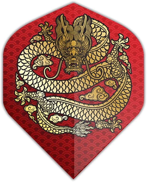 US Darts Pentathlon Dragon (Rojo) Vuelos estándar de dardos 3 juegos (9 vuelos) 100 micrones Ex-Tough US Darts Pentathlon Dragon (Rojo) Vuelos estándar de dardos 3 juegos (9 vuelos) 100 micrones Ex-Tough