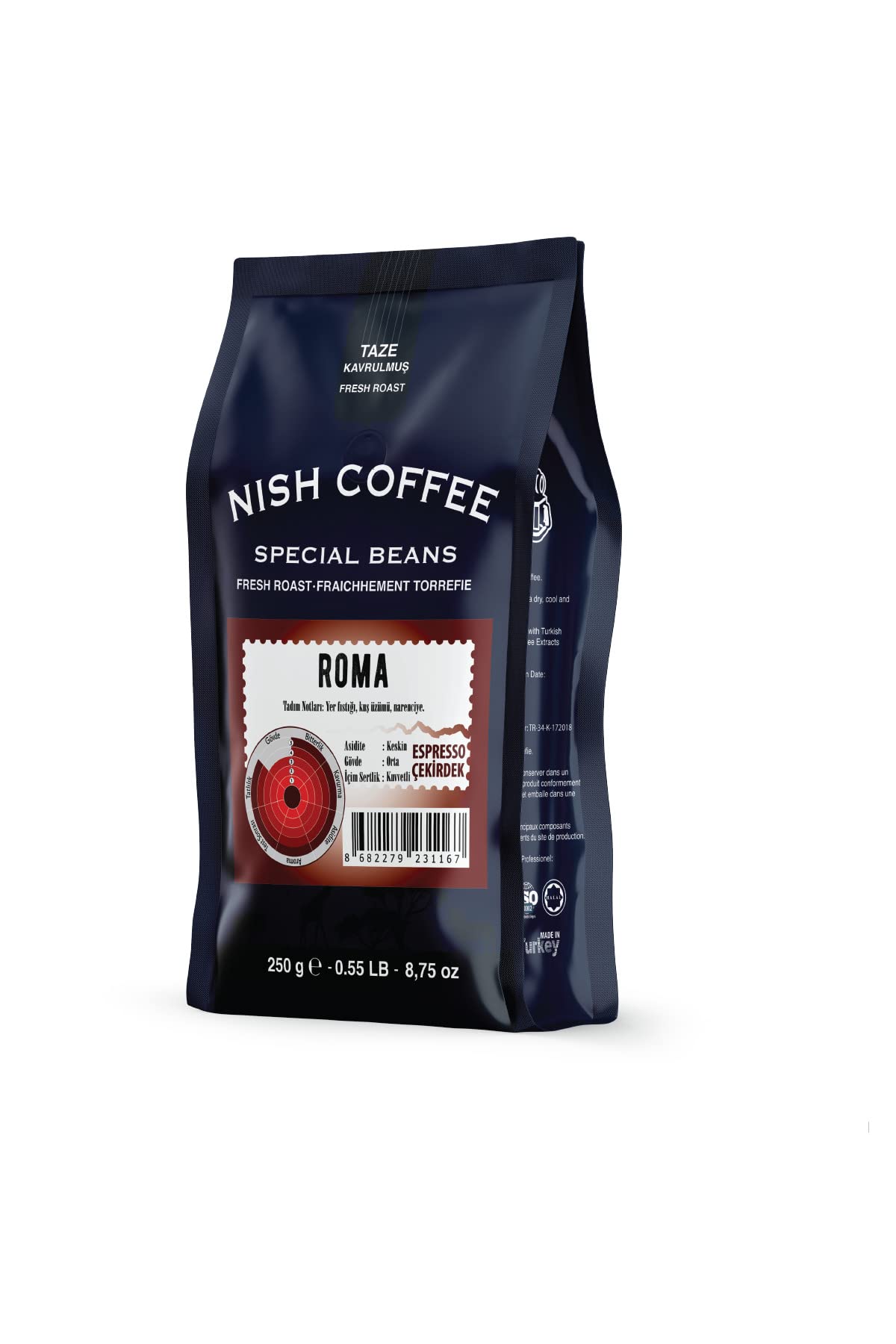 Nish Espresso Kahve Roma 250 gr - Çekirdek