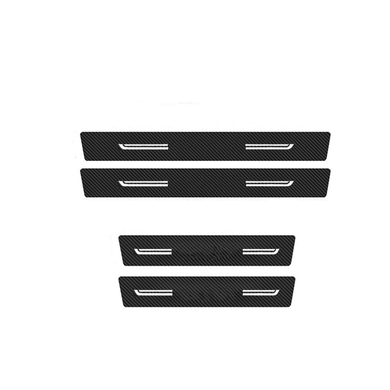 Carbon Fiber Car Door Threshold Stickers Tape for Hyundai for IONIQ Trunk Sill Protective Film Waterproof Decals Accessories IENQBVL(4PCS)