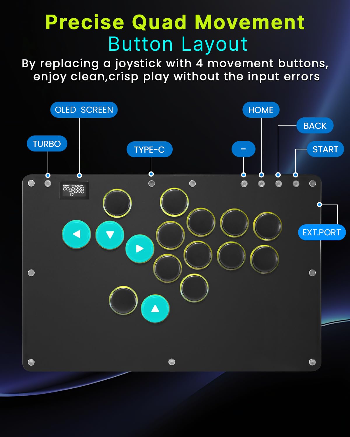 Arcade Stick, Arcade Fighting Stick per PS4 / Switch/PC / PS3, tastiera Street Fight con funzioni Turbo e RGB personalizzat (black)