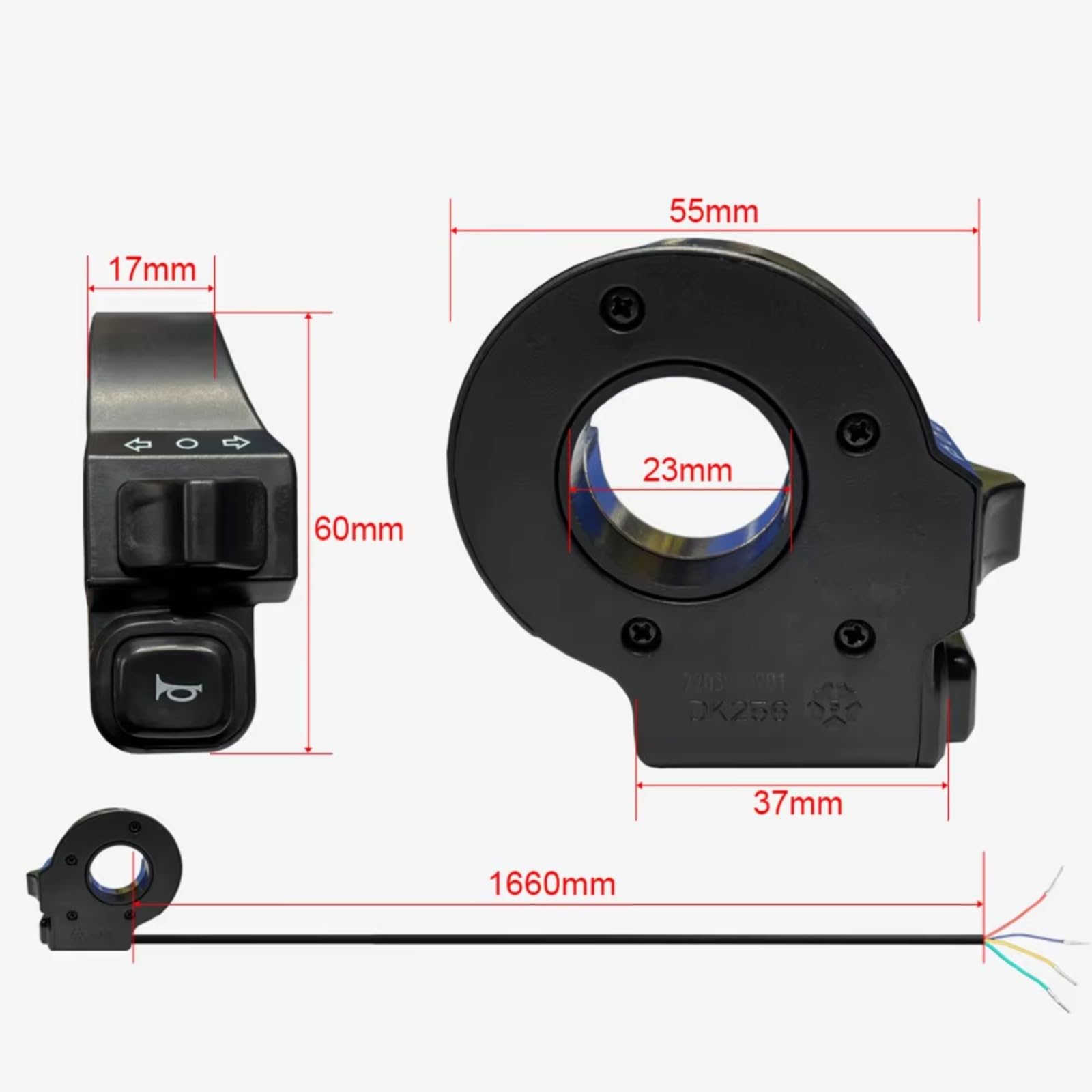 Interruttore Manubrio Moto Da 22mm Per Avvisatore Acustico Universale 2 In 1 Luci On/off Retrofit Scooter Attrezzatura Ebike Manubrio Kill Interruttore