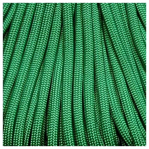 550 Paracord Solid Colors 100 Ft USA Made Same Day Shipping (Green)