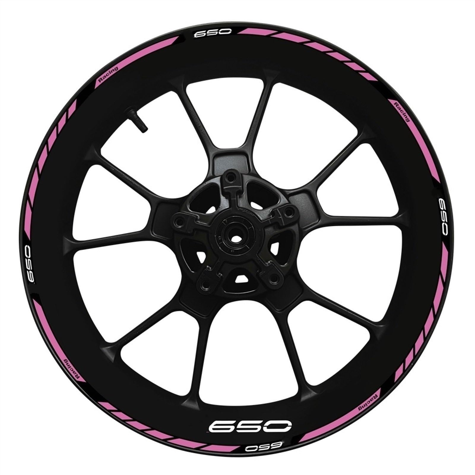 Stickers Motorcycle Wheel Stickers Reflective Rim Motorbike Waterproof Decals for Kawasaki Z650 Z 650(Style 30)